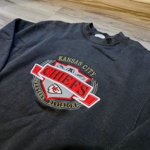 Kansas City Chiefs Black NFL sweatshirt M. 1990s